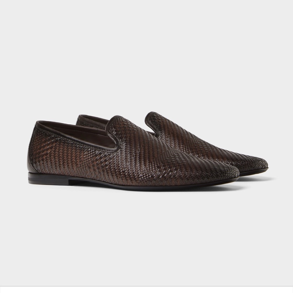 BROWN BRAIDED MOCCASIN